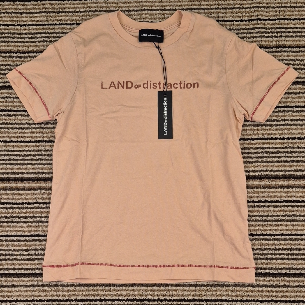 LAND OF DISTRACTION Kate Nude Organic Cotton Womens Sz S Short‎ Sleeve Top
